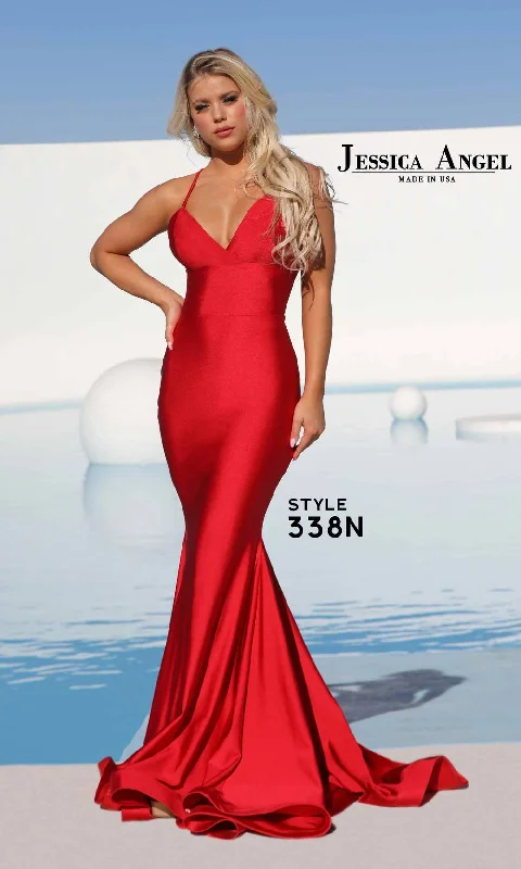 Charcoal Gray Gown Jessica Angel 338N