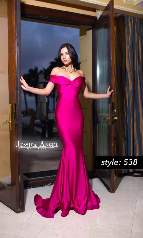 Satin Draped Gown Jessica Angel 538
