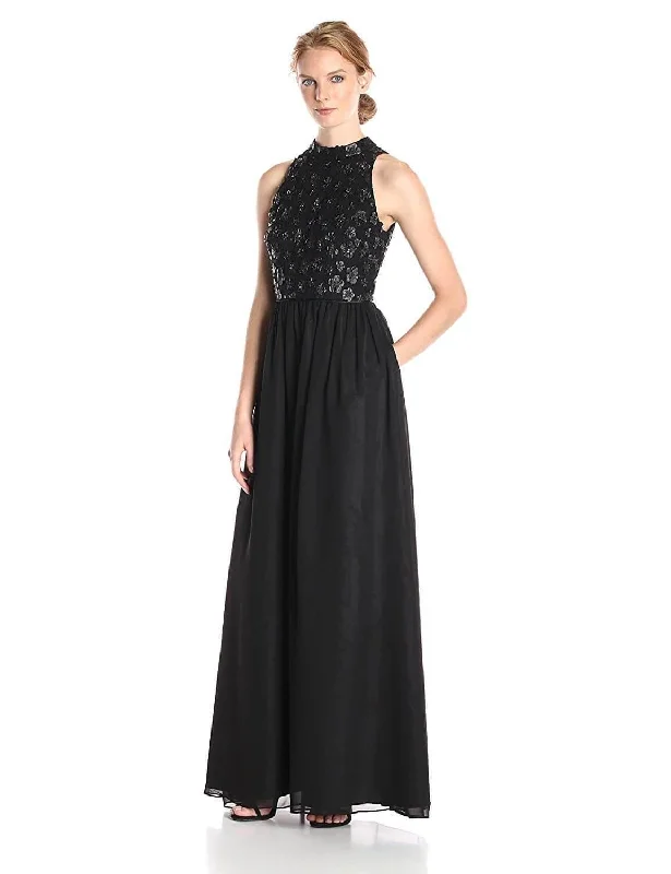 Cinderella Style Dress Adrianna Papell AP1E200026 Long Formal Halter Evening Gown