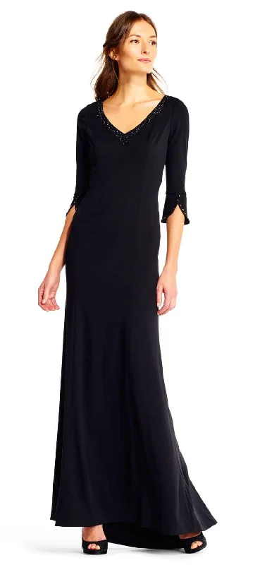 Rich Velvet Dress Adrianna Papell AP1E201431 Long Formal Evening Party Dress