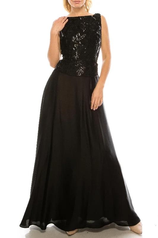 Puffy Sleeve Dress Aidan Mattox Long Formal Sleeveless Peplum Dress