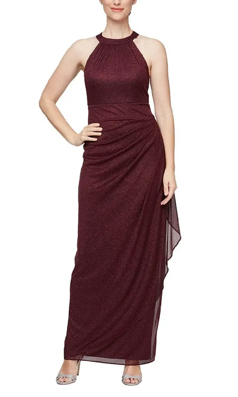 Modern Ball Gown Alex Evenings 8133106 - Sleeveless Halter Evening Dress