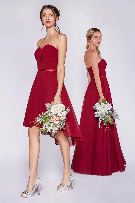 Sparkly Mermaid Dress Cinderella Divine CD7455 Bridesmaids Long Formal Strapless Prom Dress