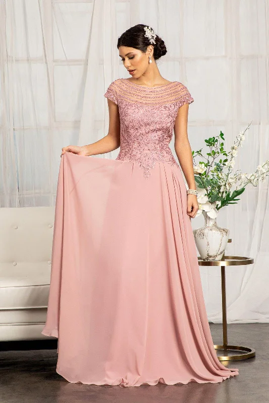 Classic Couture Dress Long Formal Chiffon Mother of the Bride Dress
