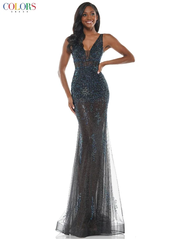 Simple Chiffon Dress Colors 2563 Colors Long Formal Sleeveless Prom Gown