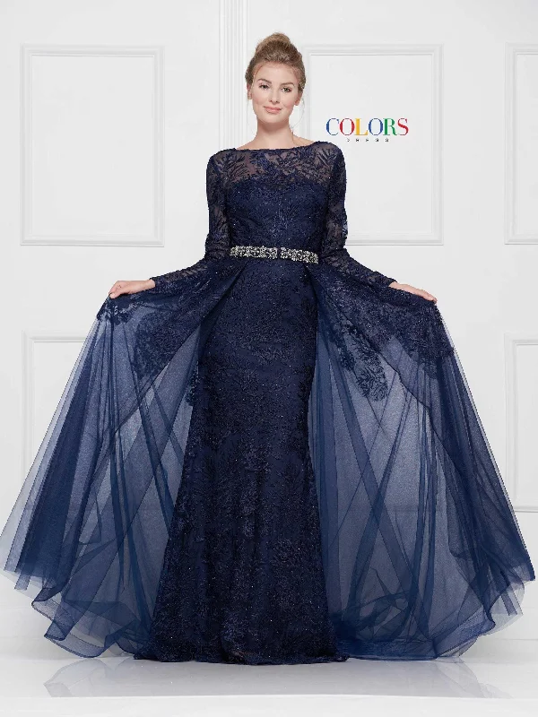 Classic Couture Dress Colors 1830SL Colors Long Sleeve Formal Prom Dress Sale