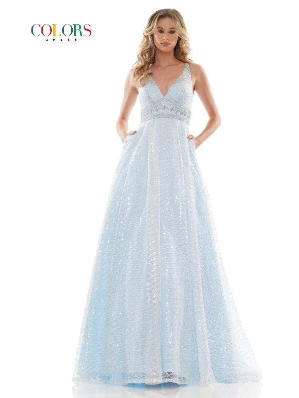 Puffy Formal Dress Colors 2749 Colors Long Sleeveless Formal Prom Ball Gown