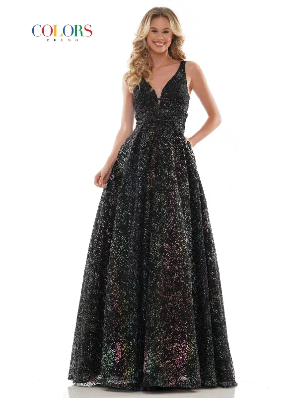Show-Stopping Evening Gown Colors 2774 Colors Long Sleeveless Lace Prom Ball Gown