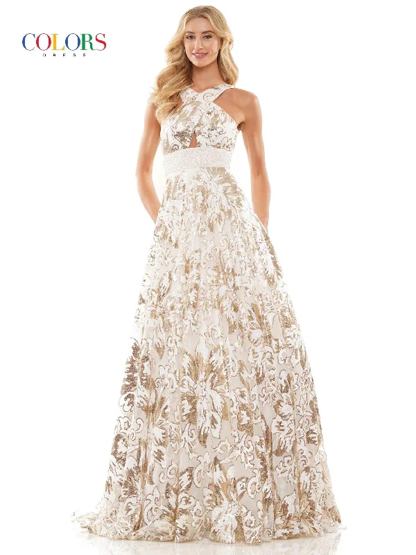 Silk Ball Gown Colors 2918 Colors Long Sleeveless Prom Dress