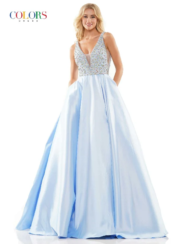 Glamorous Formal Dress Colors 2966 Colors Prom Long Sleeveless Dress
