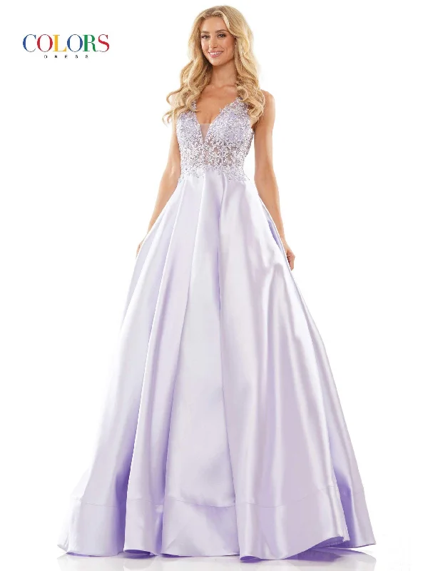 Draped Satin Gown Colors 2914 Colors Sleeveless Long Evening Dress
