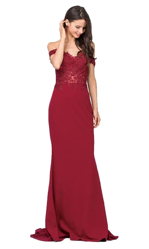 Showstopper Dress Dancing Queen 2274 - Embroidered Off Shoulder Prom Gown