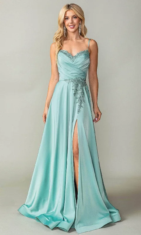 Dazzling Evening Dress Dancing Queen 4391 - Applique Peekaboo Prom Dress