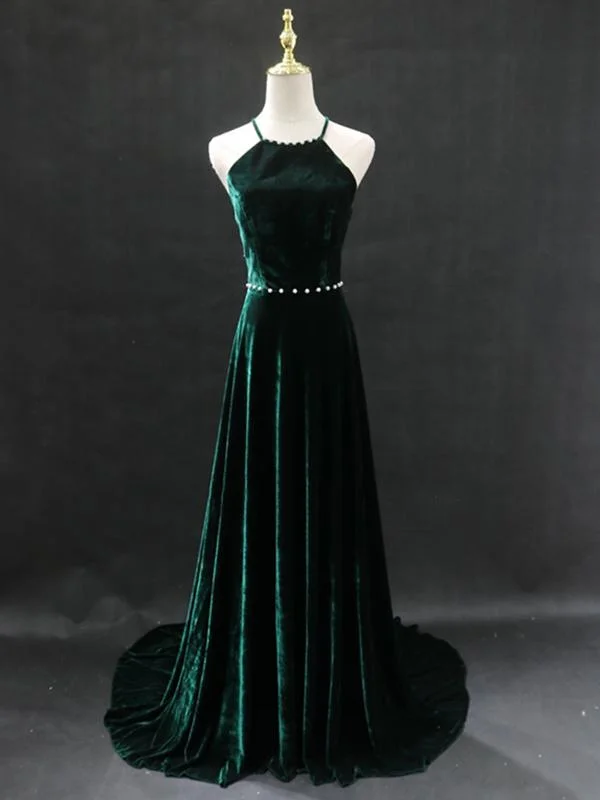 Tulle Skirt Dress Dark Green Backless Long Prom Dresses, Dark Green Long Formal Evening Bridesmaid Dresses,DS3083 Tulle Skirt Dress Dark Green Backless Long Prom Dresses, Dark Green Long Formal Evening Bridesmaid Dresses,DS3083