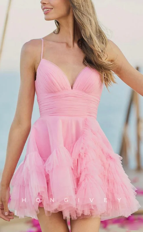 Open Back Dress H1643 - Sweet V-Neck Open Back Cake Short Homecoming Party Graduation Dress Open Back Dress H1643 - Sweet V-Neck Open Back Cake Short Homecoming Party Graduation Dress