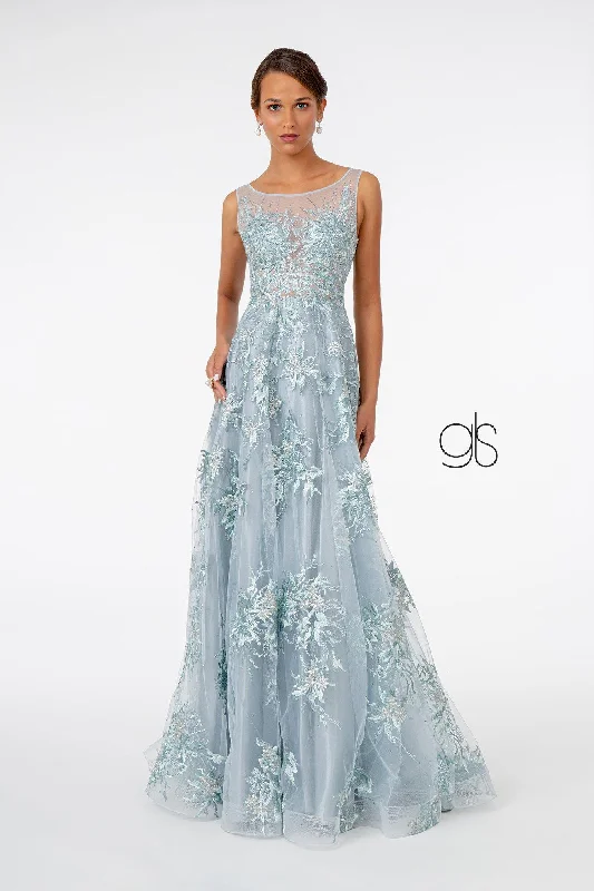Fashionista’s Dream Dress Embroidered Mesh A-Line Long Prom Dress
