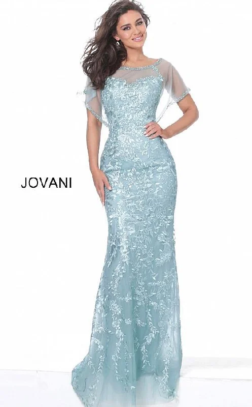 Polka Dot Gown Jovani 04458 Mother of the Bride Long Formal Dress