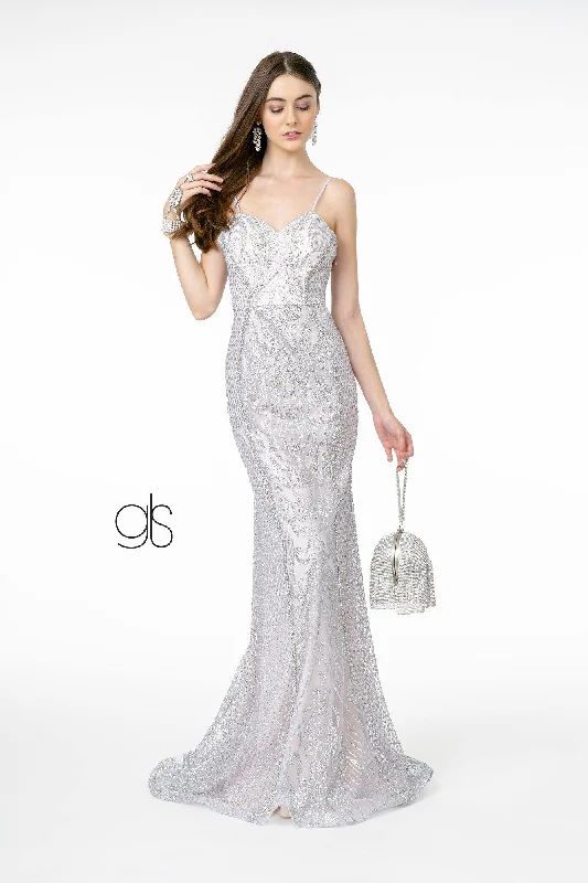 Midnight Blue Gown Glitter Mesh Sweetheart Mermaid Long Prom Dress