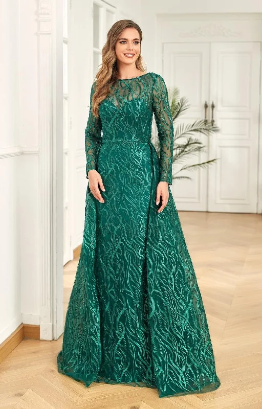 Chic Formal Gown High Couture NR2224 Long Sleeve Formal Evening Dress