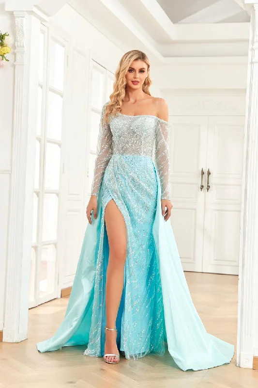 Dreamy Tulle Skirt High Couture NR2273 Prom Long One Shoulder Formal Dress