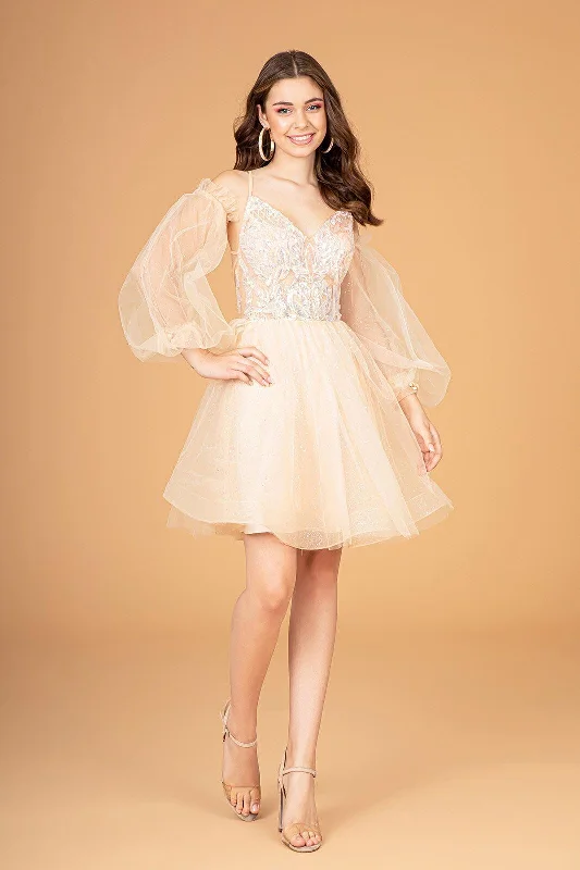 Full Skirt Dress Homecoming Short Glitter Prom Short Dress