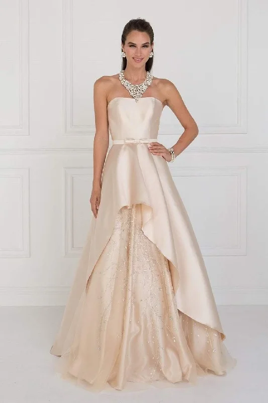 Sophisticated Gown Prom Long Formal Strapless Evening Gown