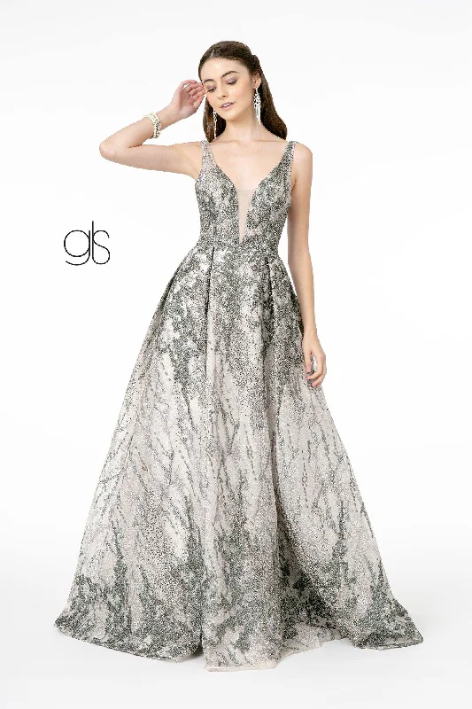 Eye-Catching Satin Gown Jewel Embellished Lace Long Prom Dress