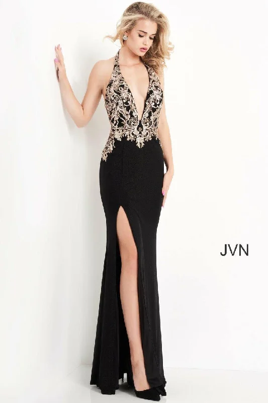 Off-White Gown Jovani 04791 Prom Long Halter Sexy Formal Dress