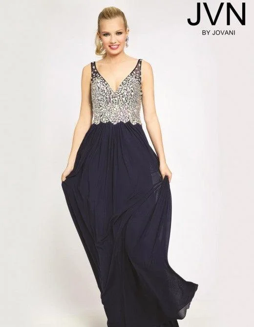 Bold Print Formal Dress Jovani 20381 Formal Long Sleeveless Prom Dress