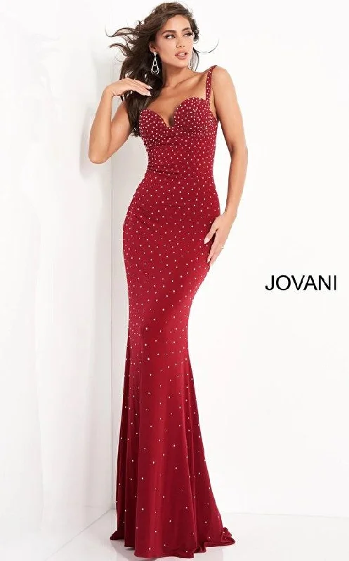 Mermaid Cut Dress Jovani 4728 Long Formal Beaded Prom Dress
