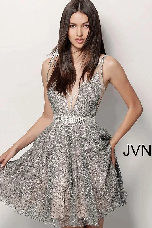 Chic Satin Dress Jovani 62516 Glitter Short Prom Dress