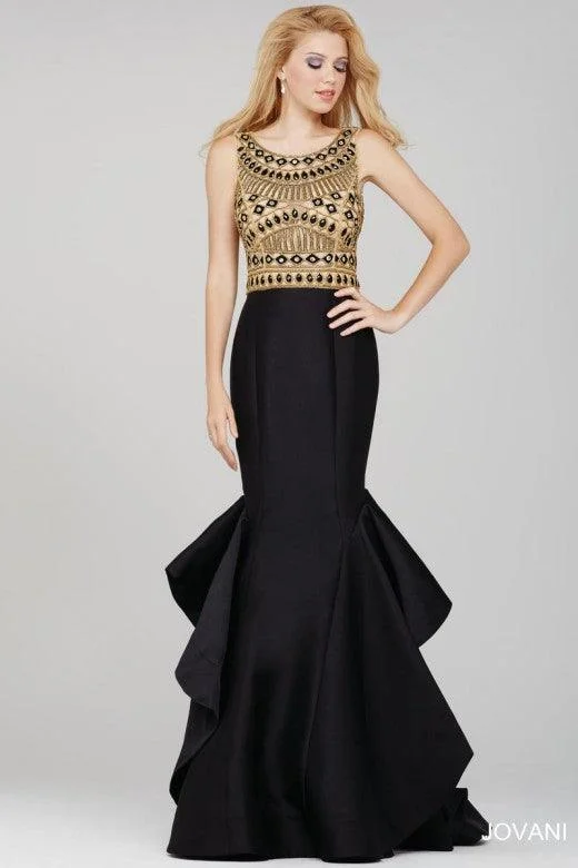 Halter Gown Jovani 28432 Long Formal Mermaid Prom Dress