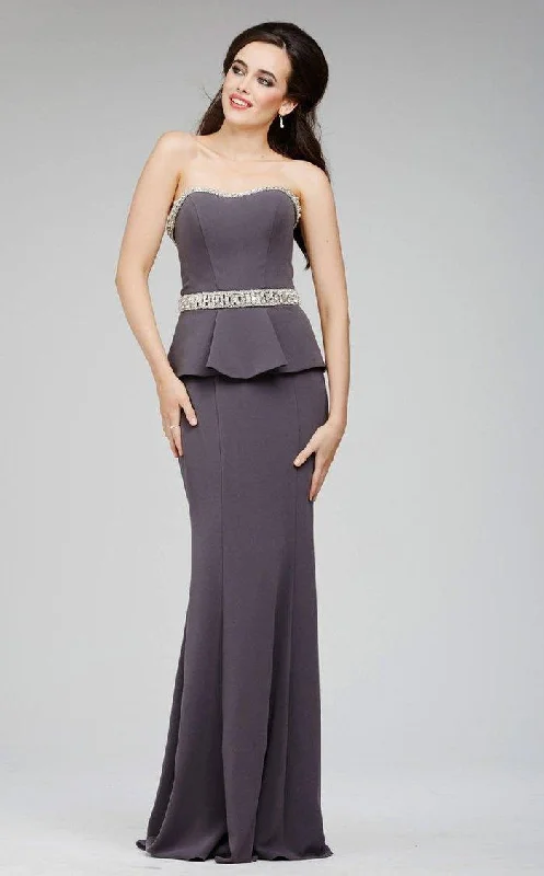 Glamorous Formal Dress Jovani 98012 Long Formal Strapless Fitted Dress