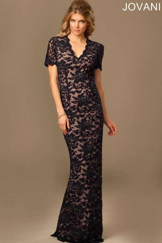 Timeless Gown Jovani 89174 Long Mother of the Bride Lace Dress