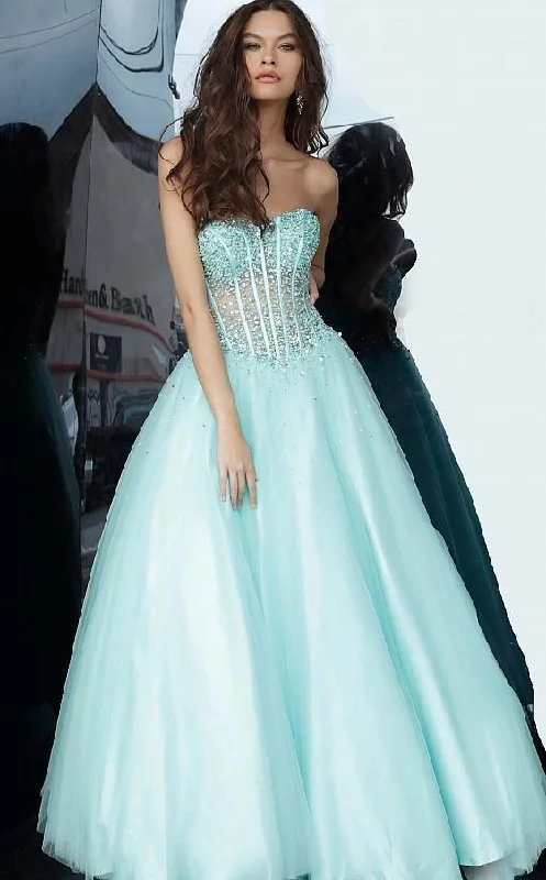 Glamorous Formal Dress Jovani 1332 Prom Long Strapless A Line Ball Gown