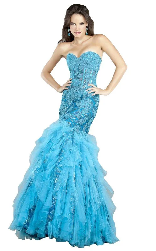 Garden Party Gown Jovani 6513 Prom Long Strapless Formal Mermaid Gown