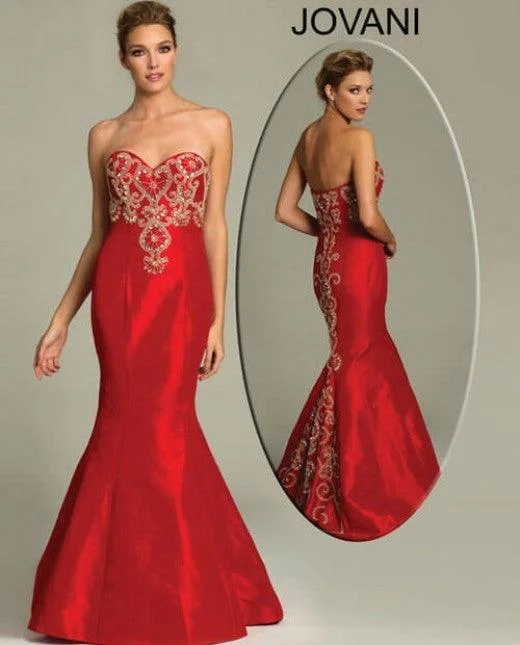 Fancy Embellished Dress Jovani 77831 Prom Strapless Long Formal Mermaid Gown