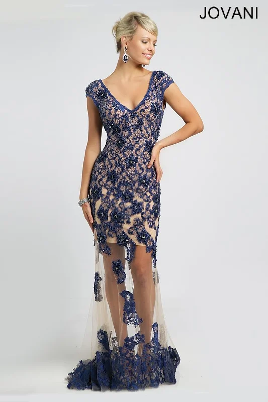 Rich Velvet Dress Jovani 88933 Sexy Long Formal Prom Gown