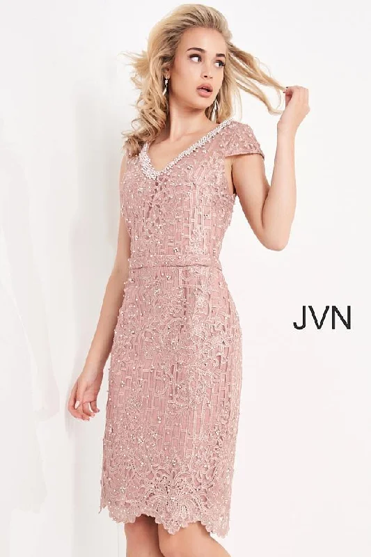 Statement Sleeve Dress Jovani 02246 Short Dress Cocktail