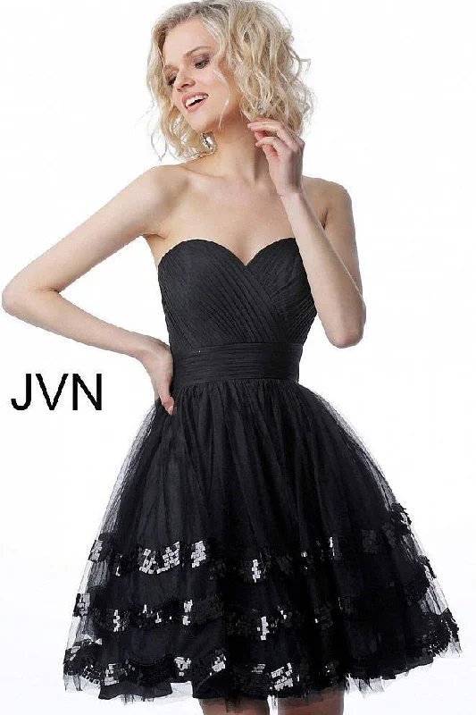 Sparkly Mermaid Dress Jovani 2462 Short Strapless Dress