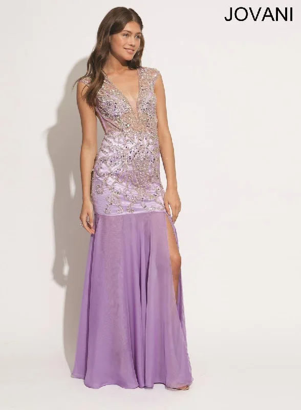 Unique Formal Dress Jovani 90433 Sleeveless Long Prom Gown