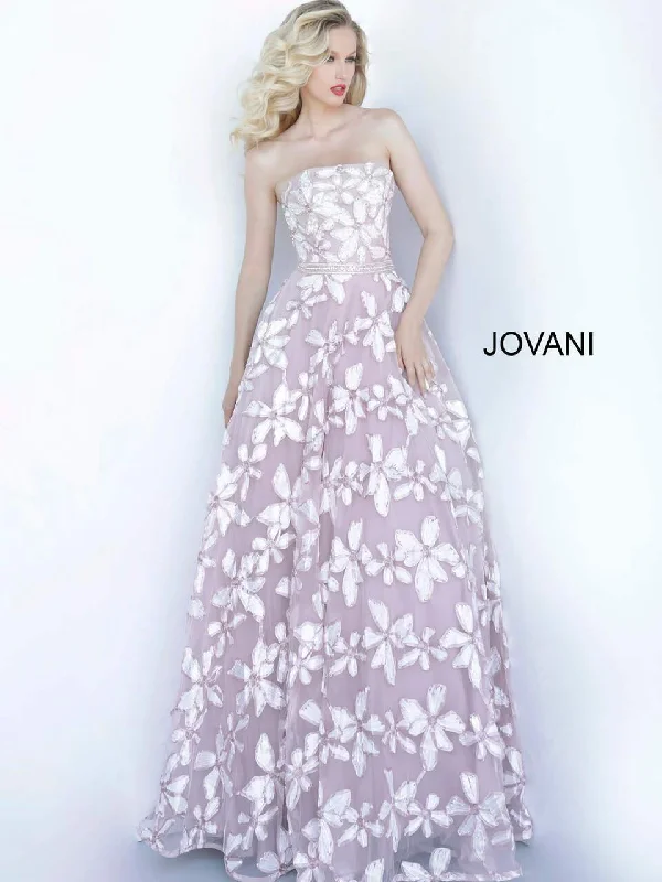 Dazzling Evening Dress Jovani 2049 Strapless Long Formal Gown
