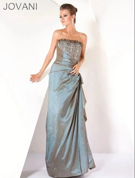 Ethereal Formal Gown Jovani 3366 Strapless Long Formal Gown