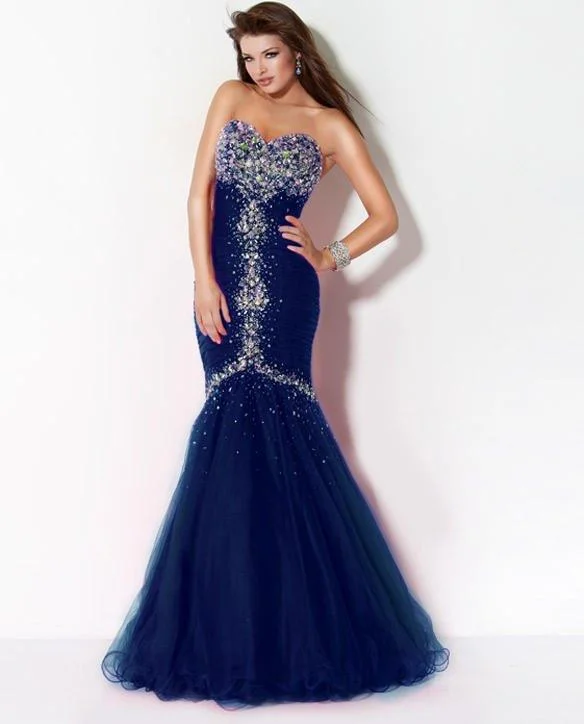 Lavish Evening Gown Jovani 171174 Strapless Long Mermaid Dress