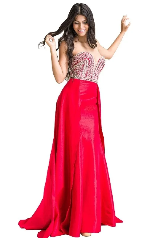 Fitted Formal Dress Jovani 31175 Strapless Long Prom Gown