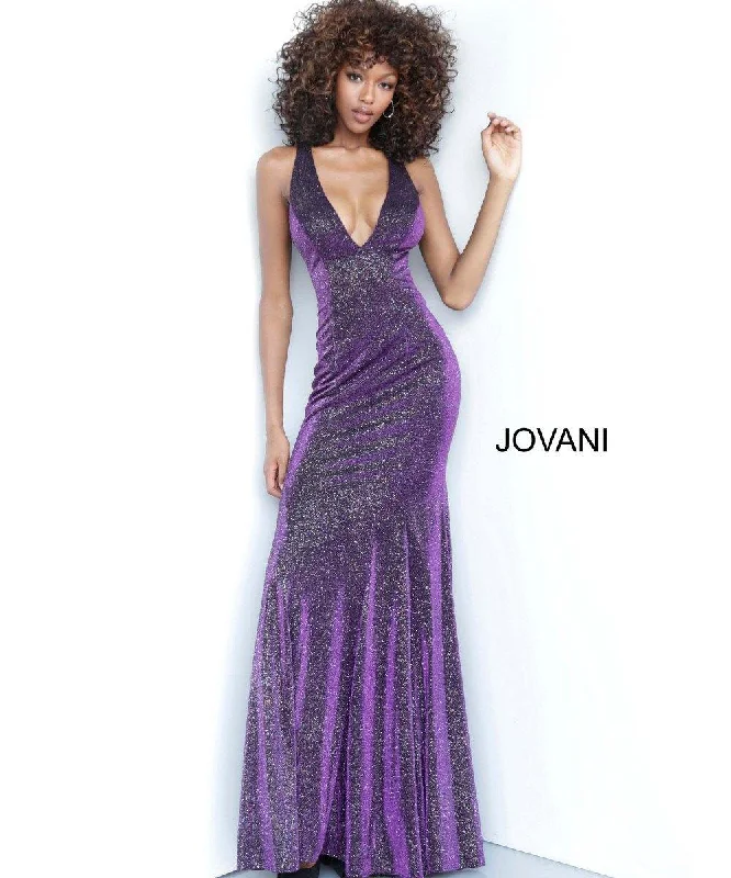 Navy Blue Gown Jovani 1068 Long Prom Dress