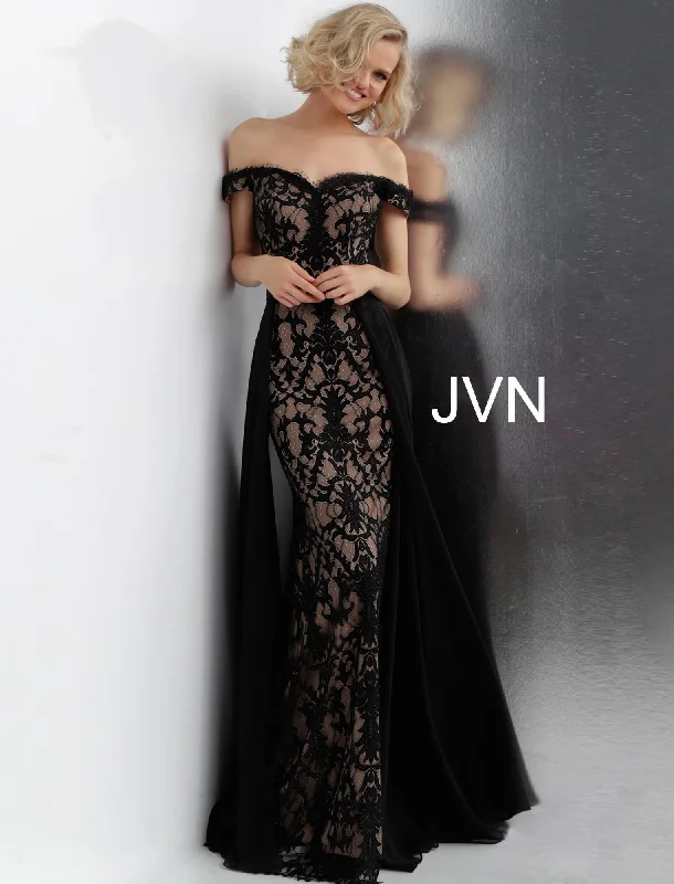 Wedding Reception Gown Jovani 62489 Off the Shoulder Lace Prom Dress