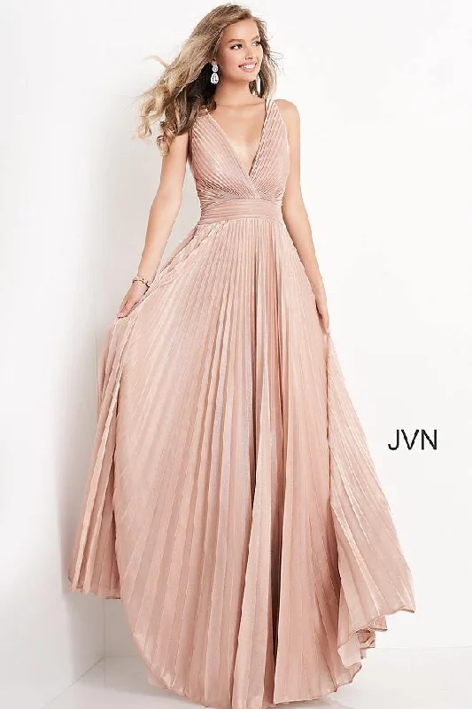 Floor-Length Satin Dress Jovani 03031 Sleeveless Long Prom Dress