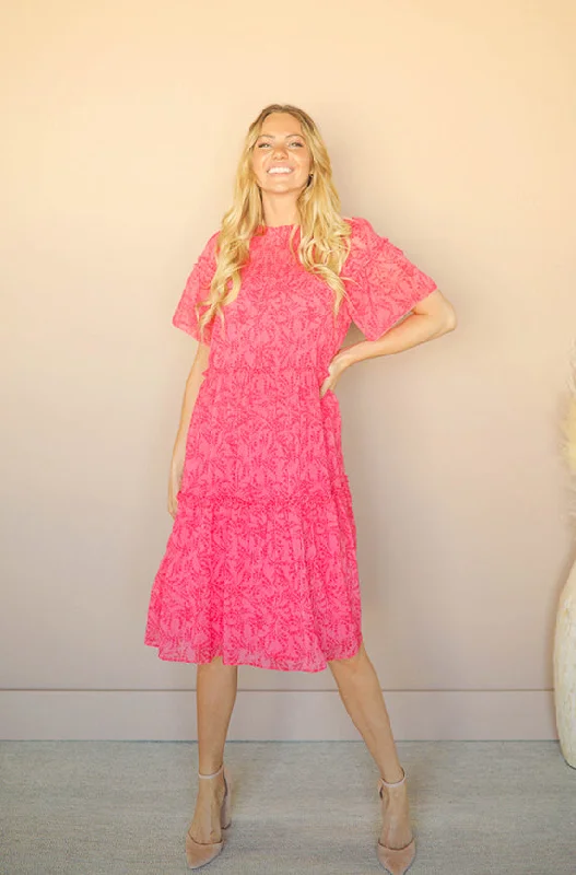 Winter Ball Gown Kara Hot Pink Dress - DM Exclusive - Maternity Friendly - Restocked Winter Ball Gown Kara Hot Pink Dress - DM Exclusive - Maternity Friendly - Restocked