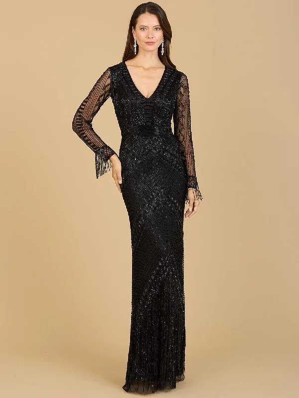 Trendy Party Dress Lara Dresses 29364 Fringe Long Evening Dress